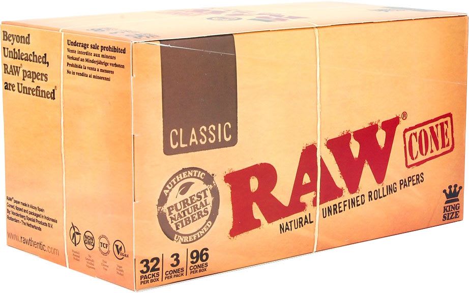 Raw Pre-Rolled Cones Classic King Size 3Pc